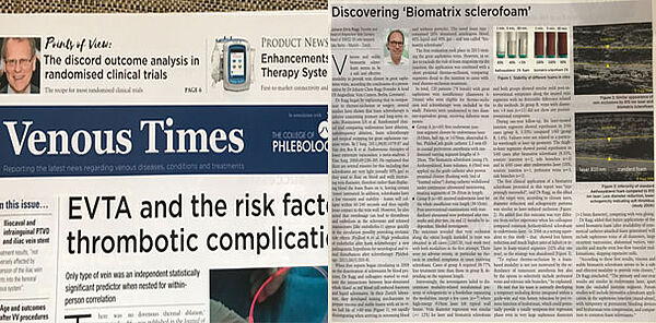 „Venous Times“: Dr. Raggs "Biomatrix Verödungsschaum"
